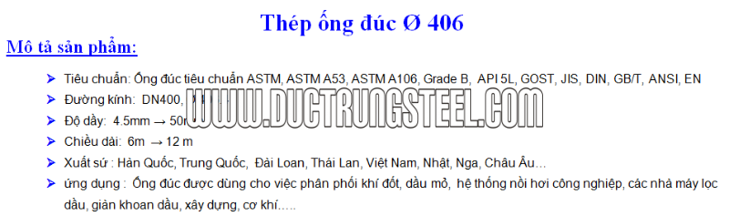 Thép Ống Đúc A106